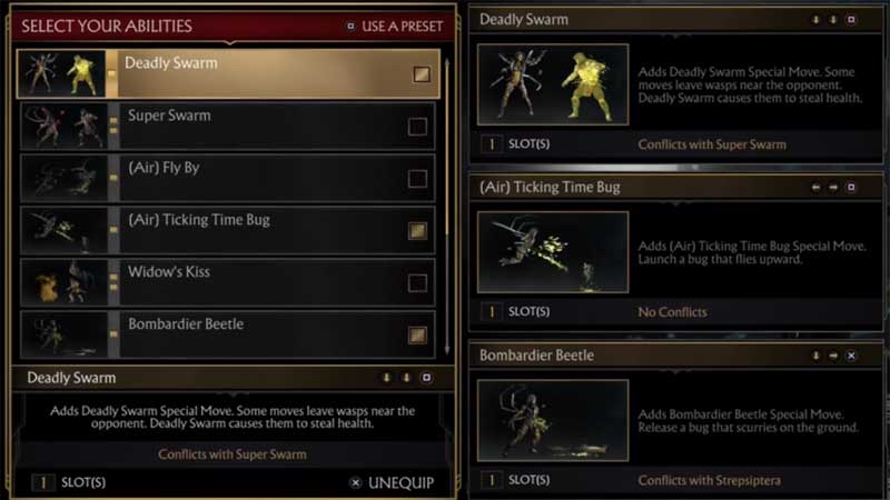 How To Change or Equip Abilities In Mortal Kombat 11