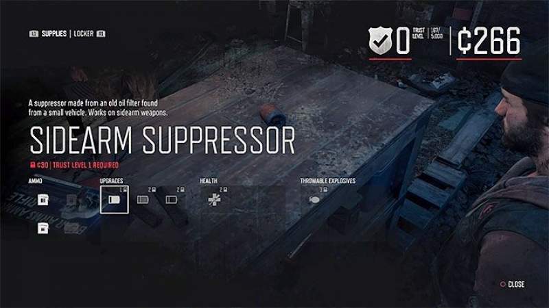 unlock weapon supressor days gone