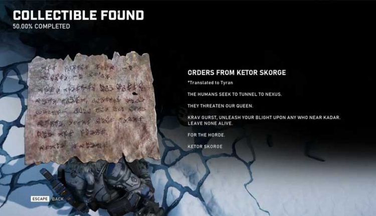 Gears 5 Act 2 Chapter 4 All Collectibles Guide