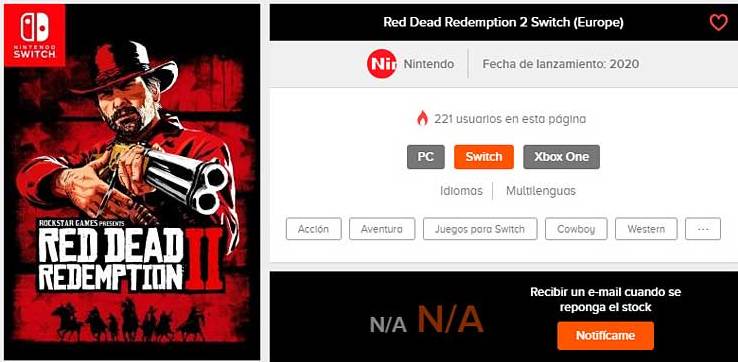RDR 2 Switch Listing