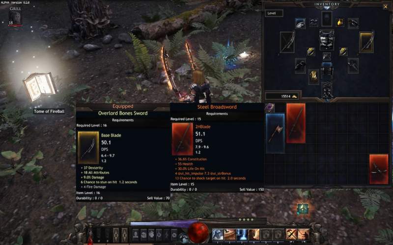 wolcen item type and level list