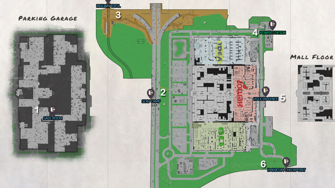 Escape From Tarkov 2023 Interchange Map Guide Extraction Points Keys 