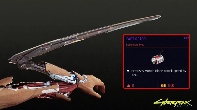Cyberpunk 2077 Fast Rotor Mantis Blades Mod Guide