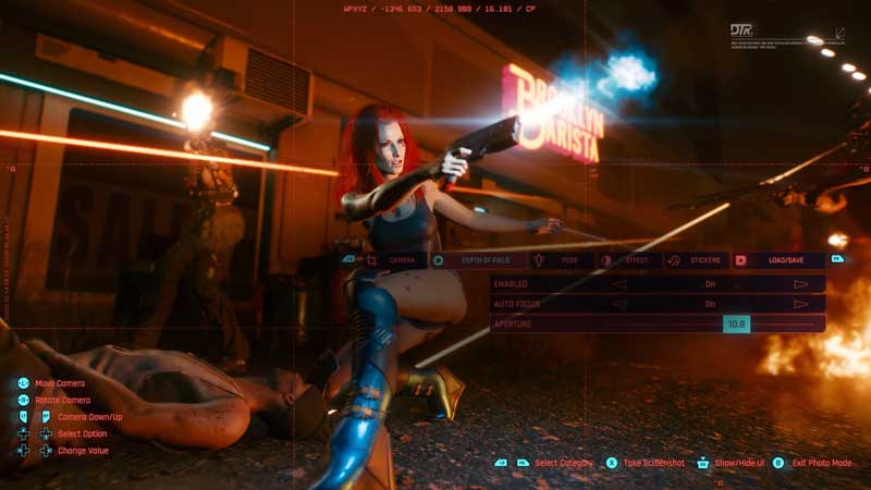 cyberpunk 2077 photo mode depth of field tab