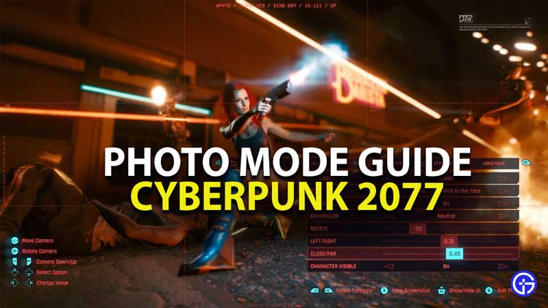 cyberpunk 2077 photo mode guide