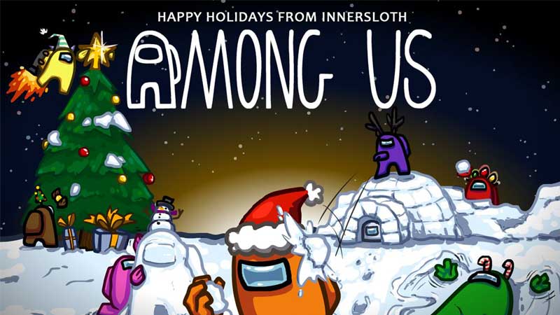 Among Us Happy Holiday Wallpaper Download