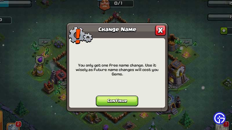 clash of clans profile name