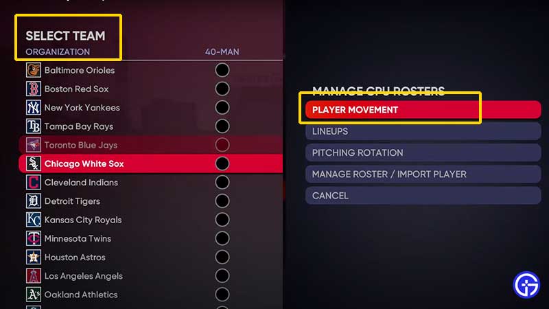 how to add created player to a team in MLB the show 21