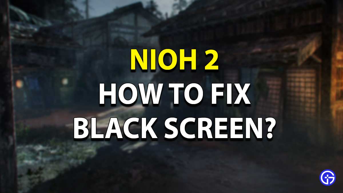 Nioh 2 Black Screen Fix