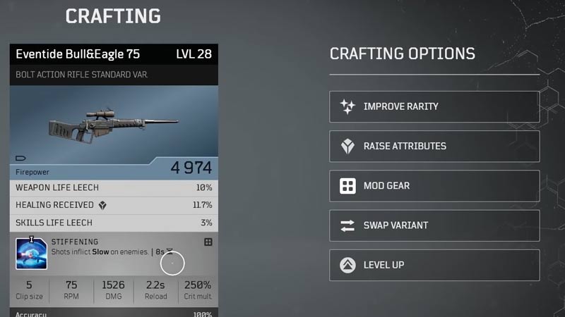 Outriders how to mod weapons and armor.