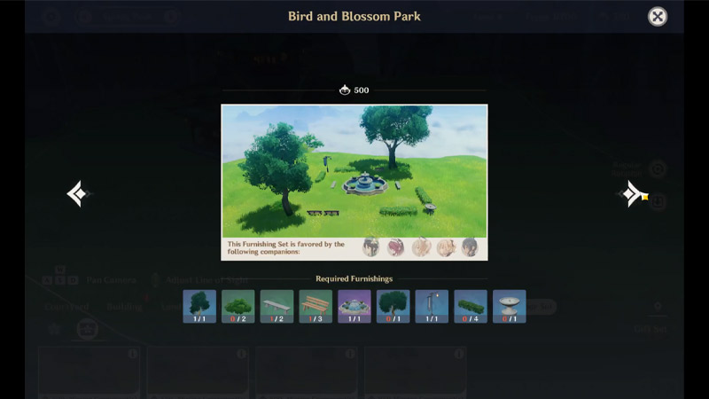 Bird And Blossom Park Genshin Impact