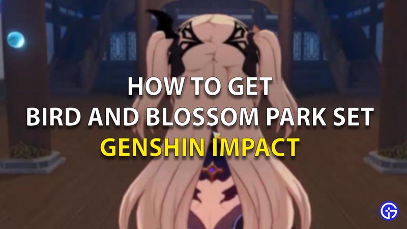 Bird And Blossom Park Set Geshin Impact