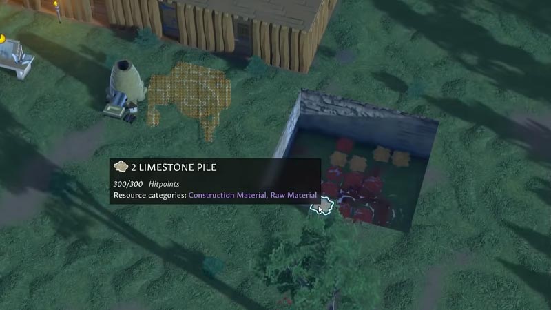 Limestone pile