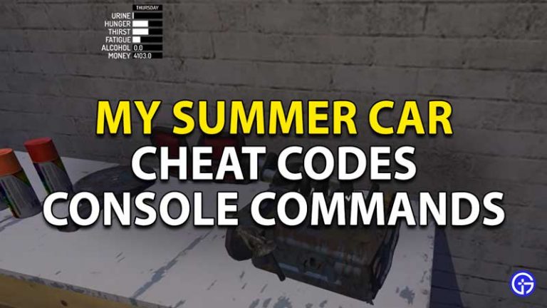 My Summer Car Cheat Codes & Console Commands