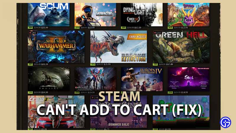 Steam Can't Add to Cart