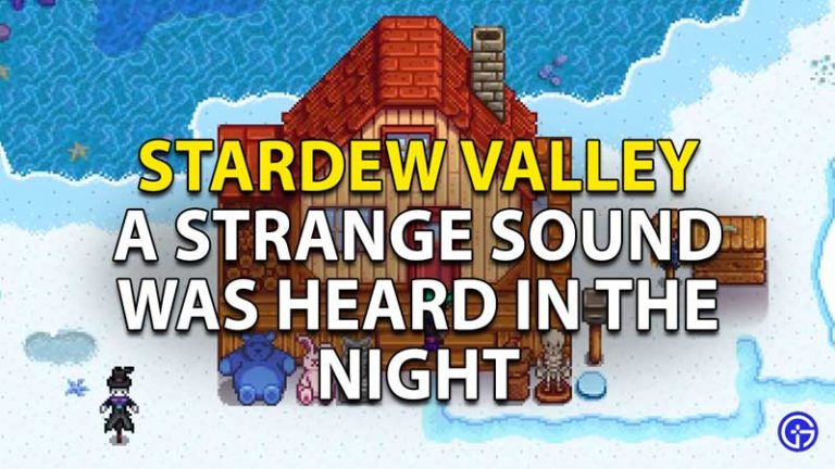 A Strange Sound Was Heard In The Night Stardew