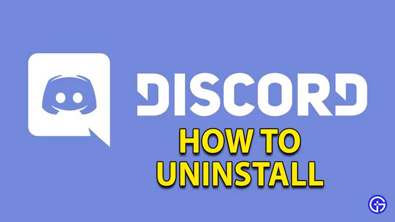 how to uninstall discord