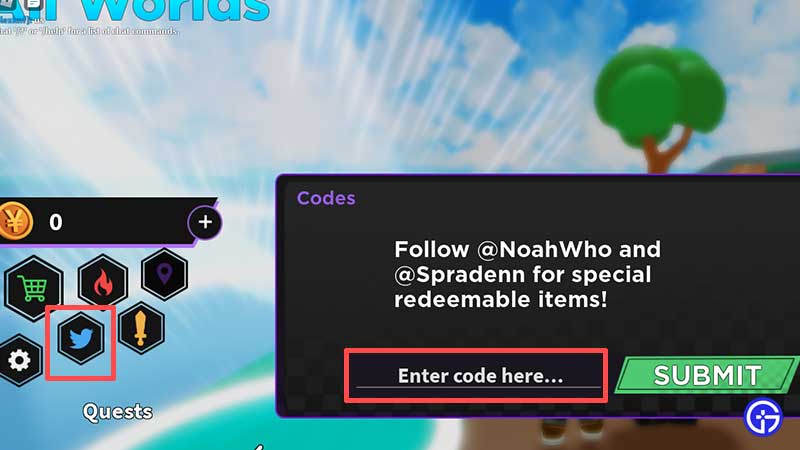 how to enter redeem codes roblox anime destroyers