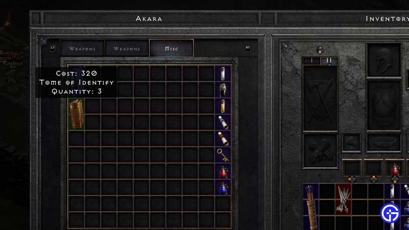 how to get tomes from akara diablo 2