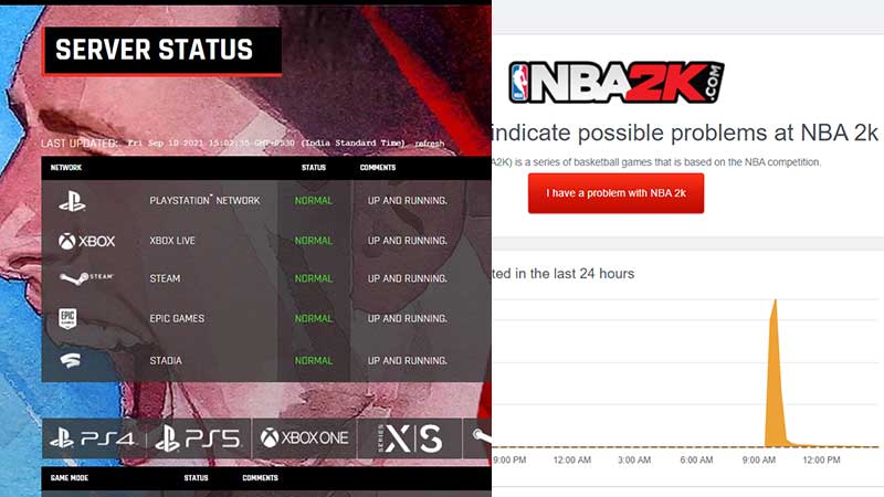 NBA 2k22 Server Status how to check if servers down