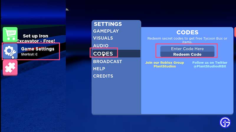 how to redeem Roblox Ore Tycoon 2 Codes
