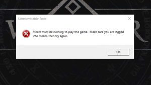 Steam Must Be Running To Play This Game Fix