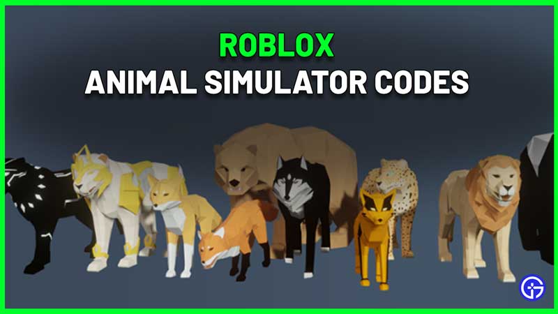 Animal Simulator Codes Roblox