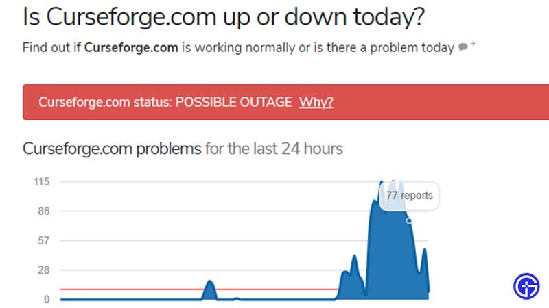 CurseForge website not working