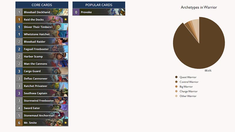 quest warrior hearthstone deck