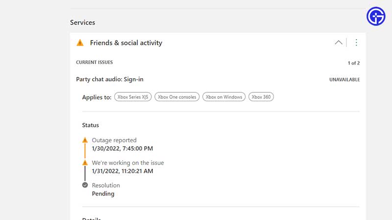 xbox live status