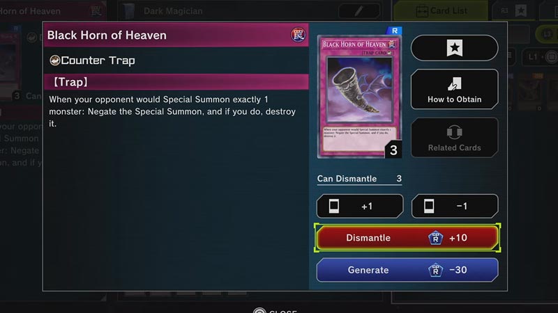 black horn of heaven trap card