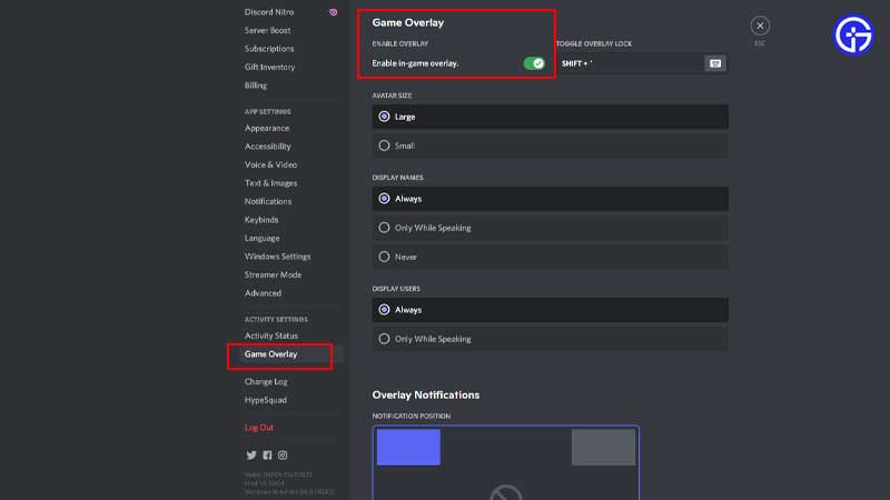 discord overlay in game