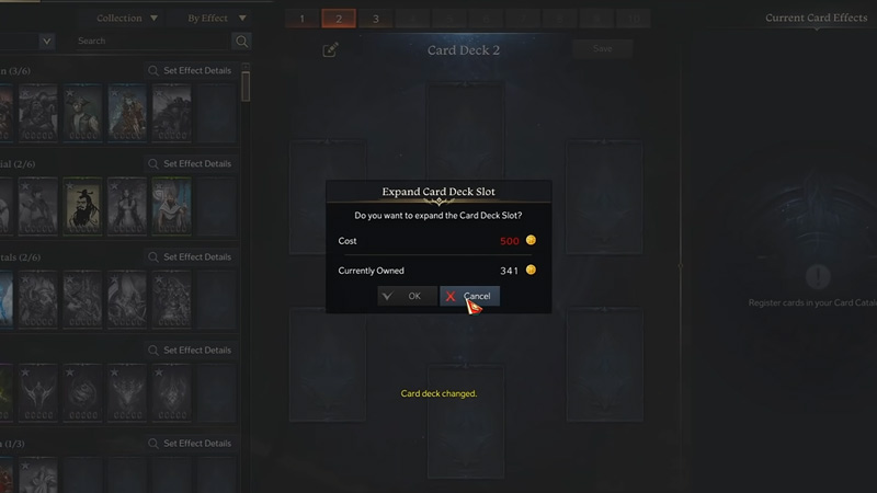 lost ark card catalog is full fix