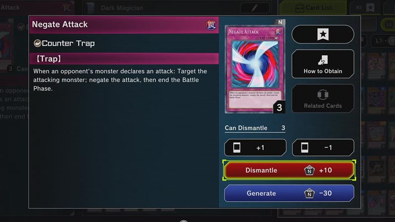 negate attack trap card in yugioh master duel