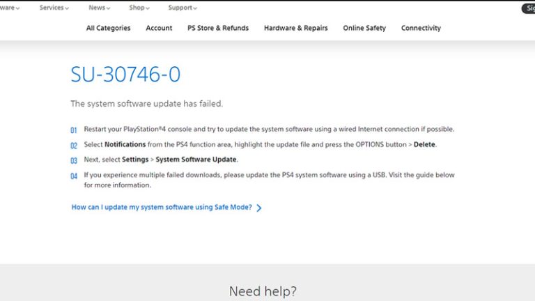 How To Fix The Error Code SU-30746-0 On The Playstation 4 (PS4)?