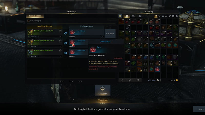 lost ark how to get jewel coral
