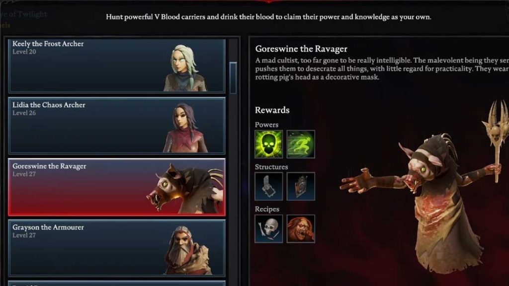 Find Goreswine V Rising