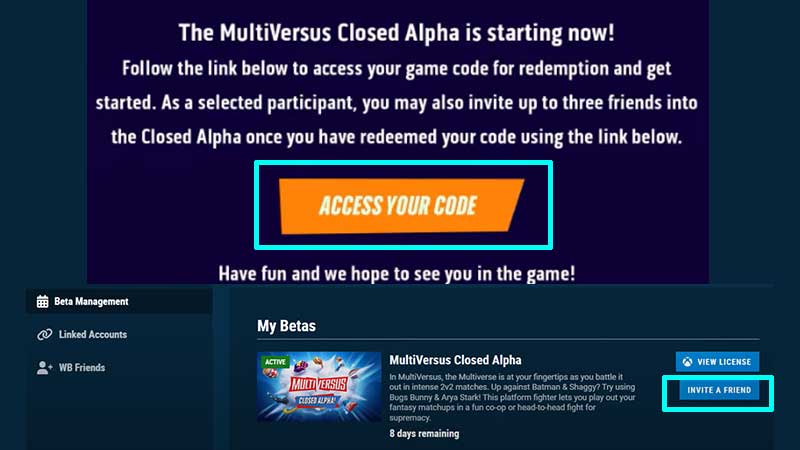 how to invite friends play multiversus