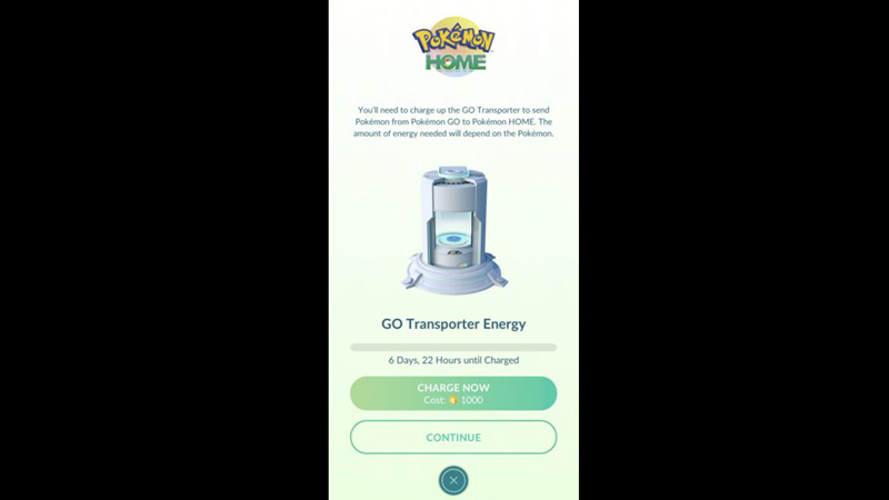 how to transfer pokemon from go to home