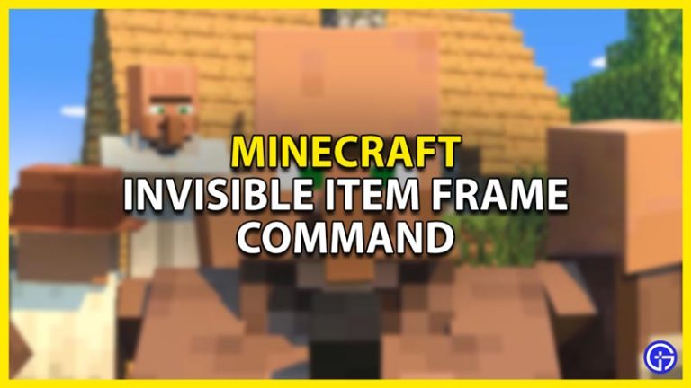 Invisible Item Frame Command In Minecraft - Gamer Tweak