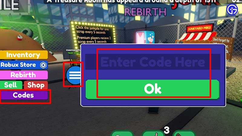 how to redeem junk simulator codes