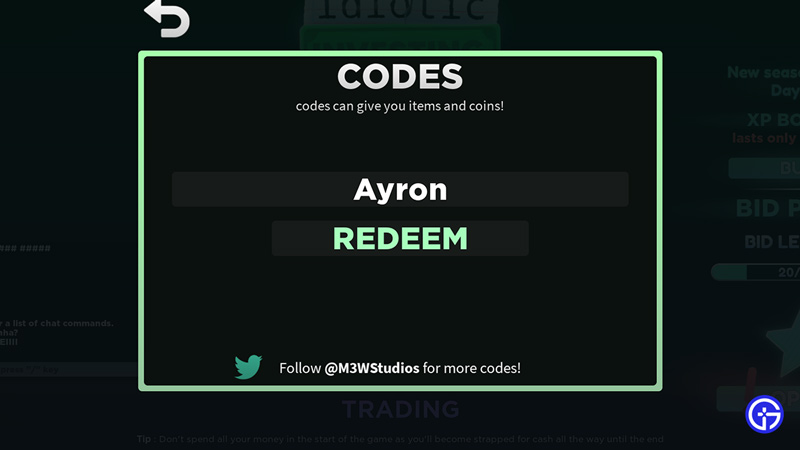 roblox idiotic investing codes