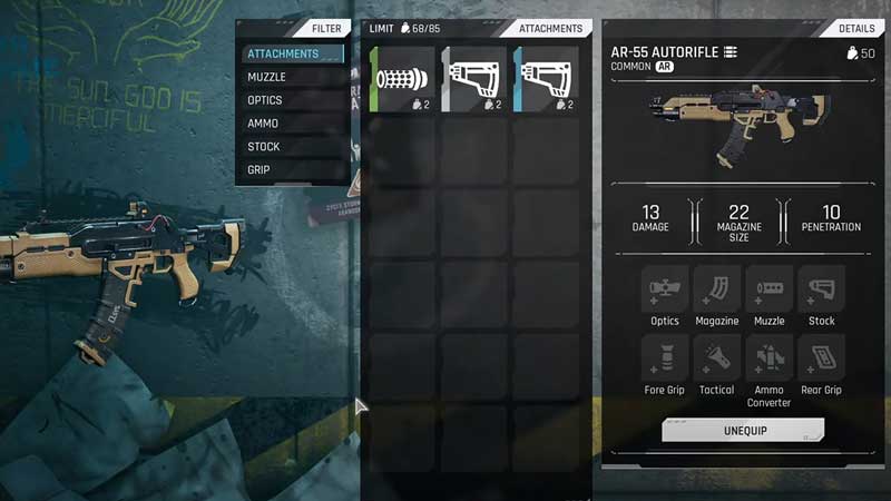 The Cycle Frontier Equip Attachments