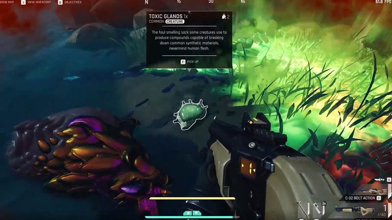 the cycle frontier toxic glands locations