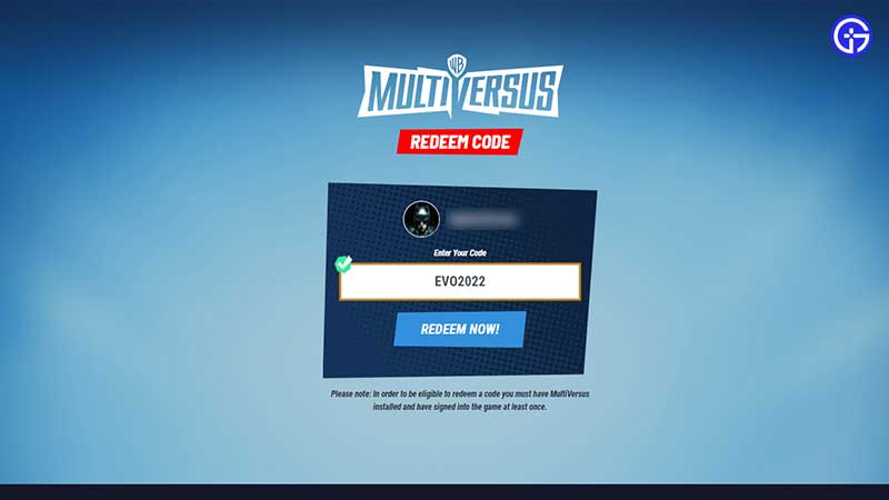 how to redeem multiversus evo codes