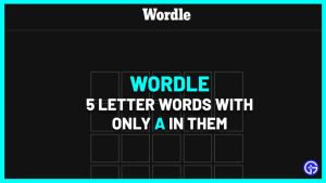 5 letter words with only vowel a