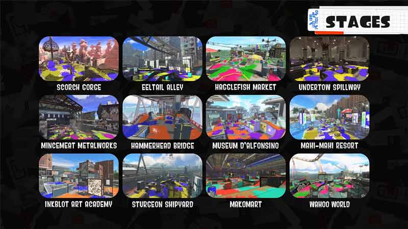 splatoon 3 all stages maps list