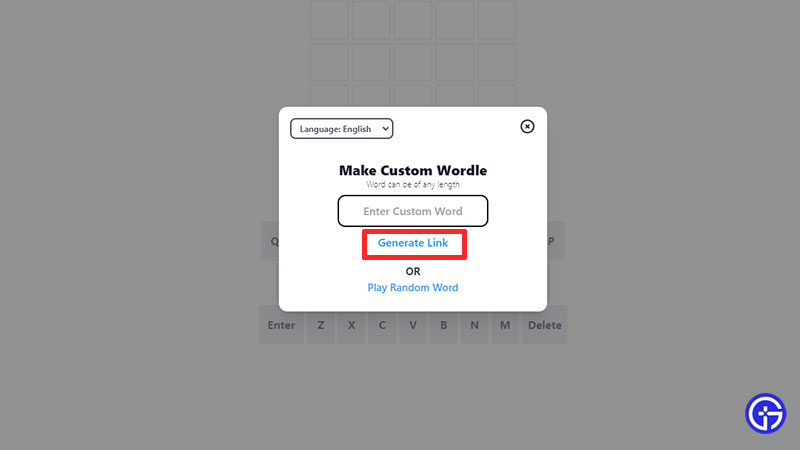 generate wordle link