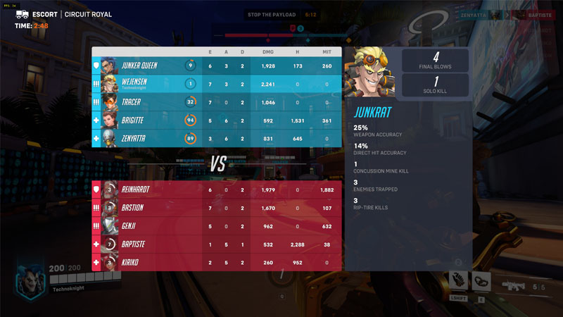 match-focused ui