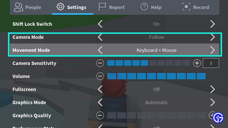 shift lock settings